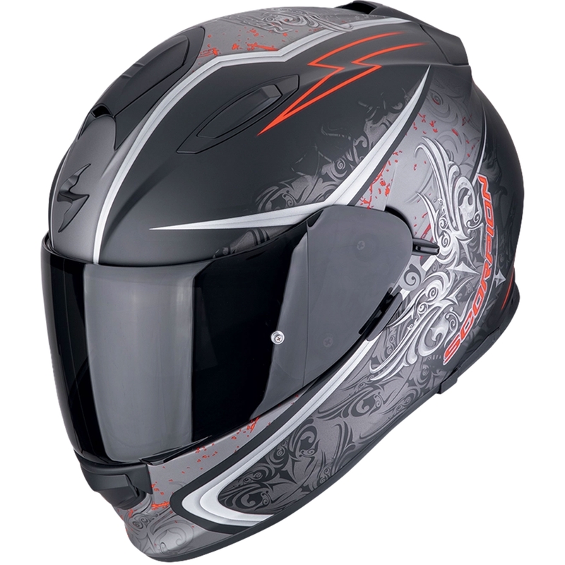 Scorpion EXO-491 RUN zárt motoros bukósisak matt fekete-piros