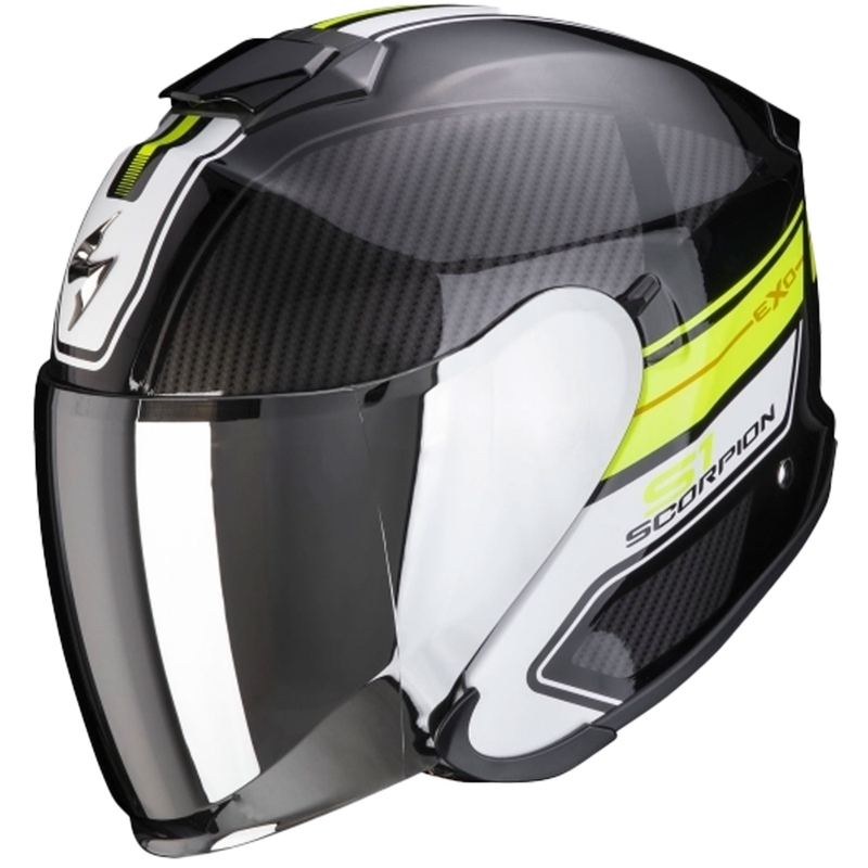Nyitott sisak Scorpion EXO-S1 Cross-Ville fekete-fluo sárga