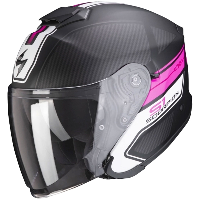 Nyitott sisak Scorpion EXO-S1 Cross-Ville fekete-rózsaszín