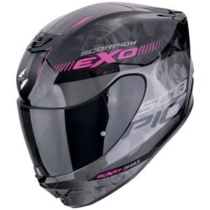 Scorpion EXO-391 AVA zárt motoros bukósisak fekete-rózsaszín