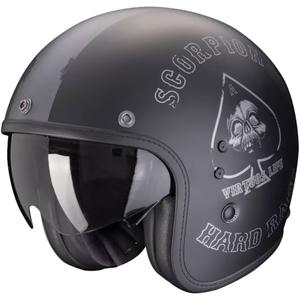 Scorpion Belfast Evo Spade nyitott bukósisak matt fekete-ezüst