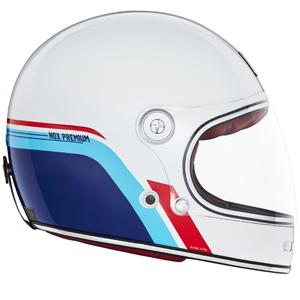 NOX PREMIUM REVENGE zárt motoros sisak fehér-kék-piros