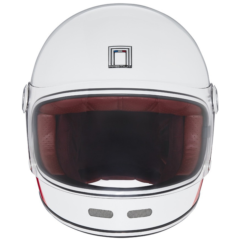NOX PREMIUM REVENGE zárt motoros sisak fehér-kék-piros
