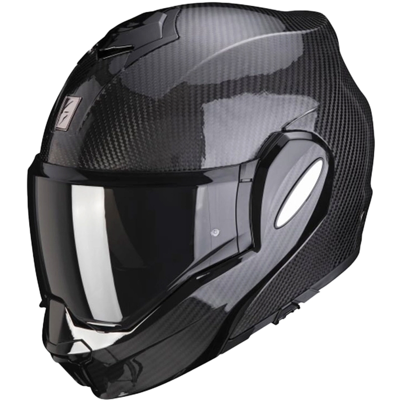 Scorpion EXO-TECH EVO Carbon hátrahajtható állú bukósisak fényes fekete