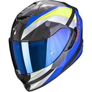 Scorpion Exo-1400 Carbon Air Legione zárt bukósisak kék-fluo sárga
