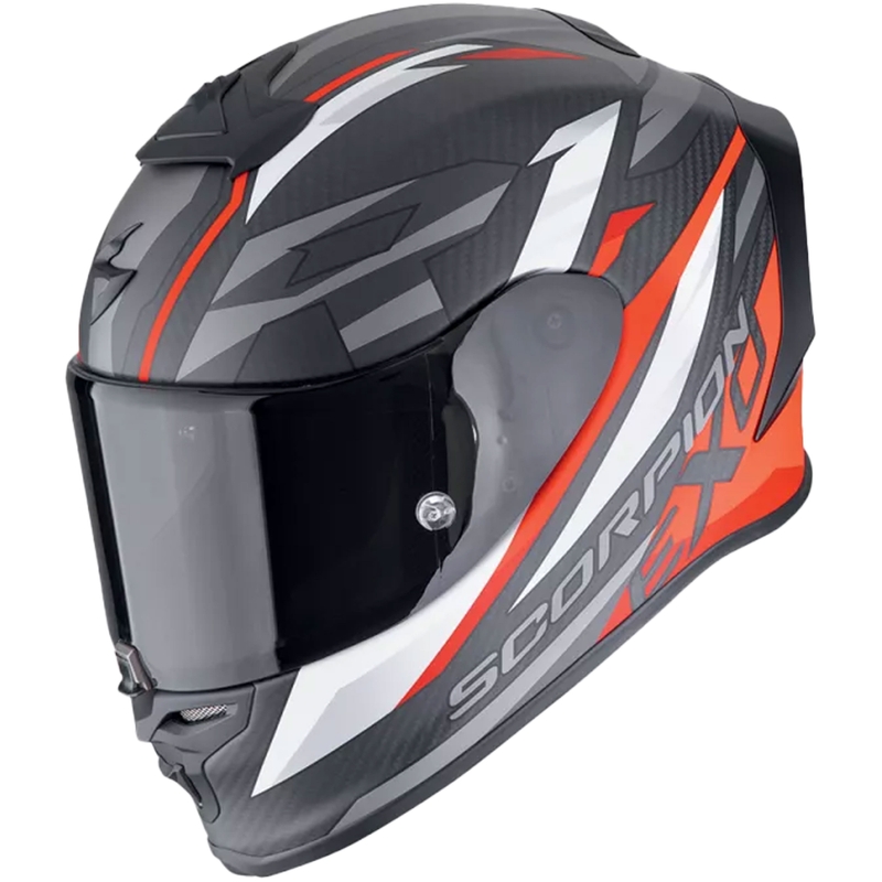 Scorpion EXO-R1 EVO CARBON AIR RUNNER zárt motoros bukósisak matt fekete-piros