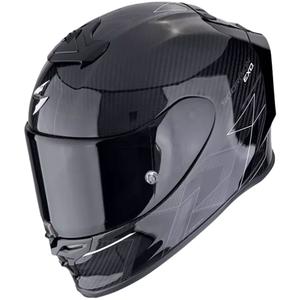 Scorpion EXO-R1 EVO CARBON AIR CYNERGY zárt motoros bukósisak fekete-fehér