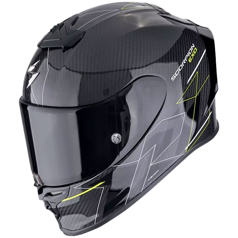 Scorpion EXO-R1 EVO CARBON AIR CYNERGY zárt motoros bukósisak fekete-fluo sárga