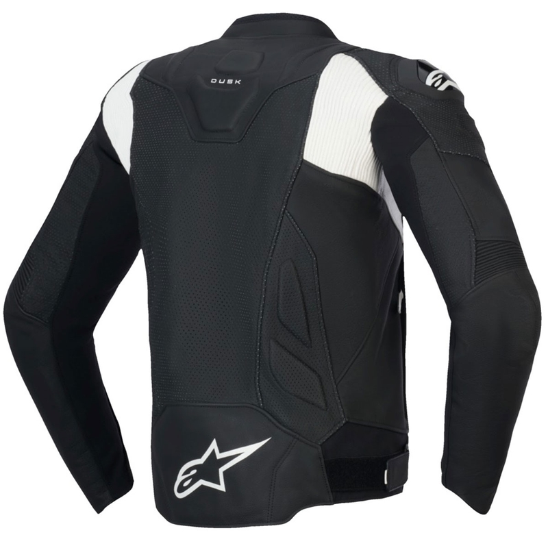 Alpinestars Dusk Airflow motoros bőrkabát fekete-fehér