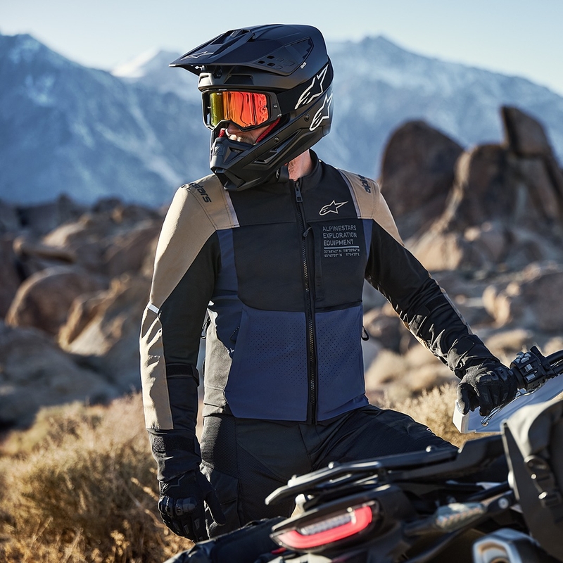 Alpinestars ST-2 Air motoros kabát sötétkék-sötétkhaki-fekete