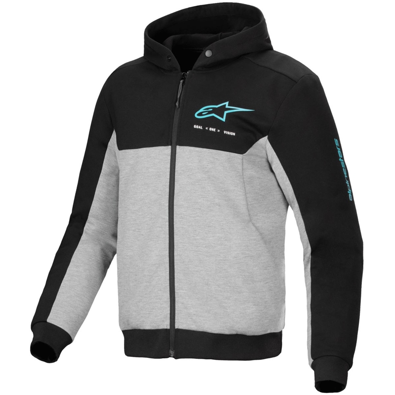 Alpinestars Chrome V2 Sport motoros pulóver szürke-fekete-kék