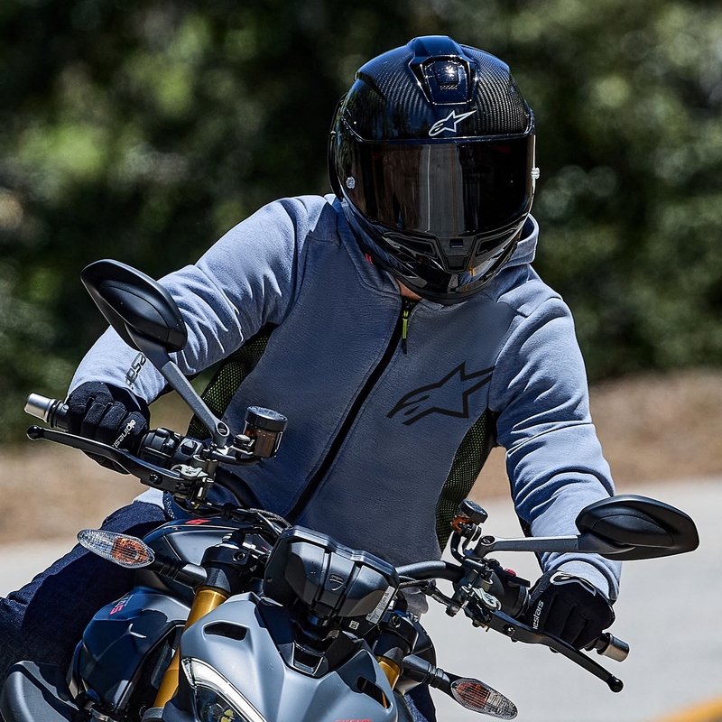 Alpinestars Chrome Air Sport kapucnis pulóver szürke-fekete-sötétkhaki