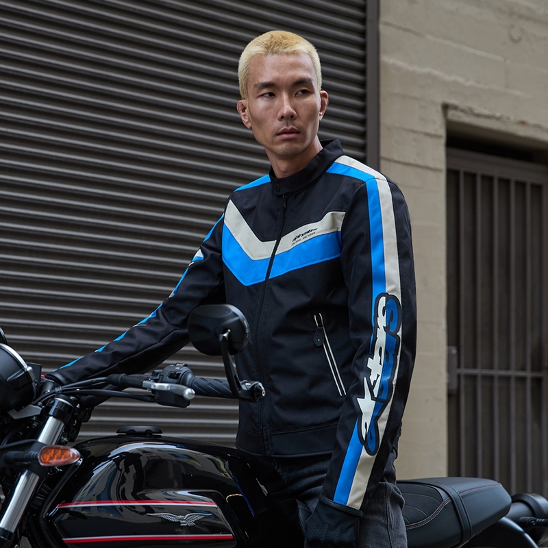 Alpinestars T-Dyno Water Resistant motoros kabát fekete-kék-bézs