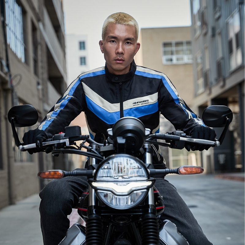 Alpinestars T-Dyno Water Resistant motoros kabát fekete-kék-bézs