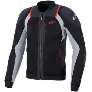 Alpinestars TROOP-AIR PRO motoros kabát fekete-világosszürke-piros