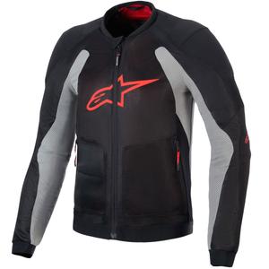 Alpinestars TROOP-AIR motoros kabát fekete-világosszürke-piros