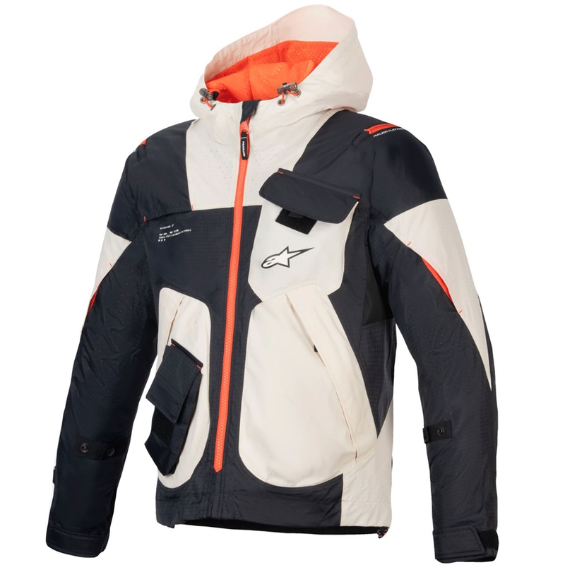 Alpinestars MOGRESS AIR motoros kabát fekete-mandula-narancssárga