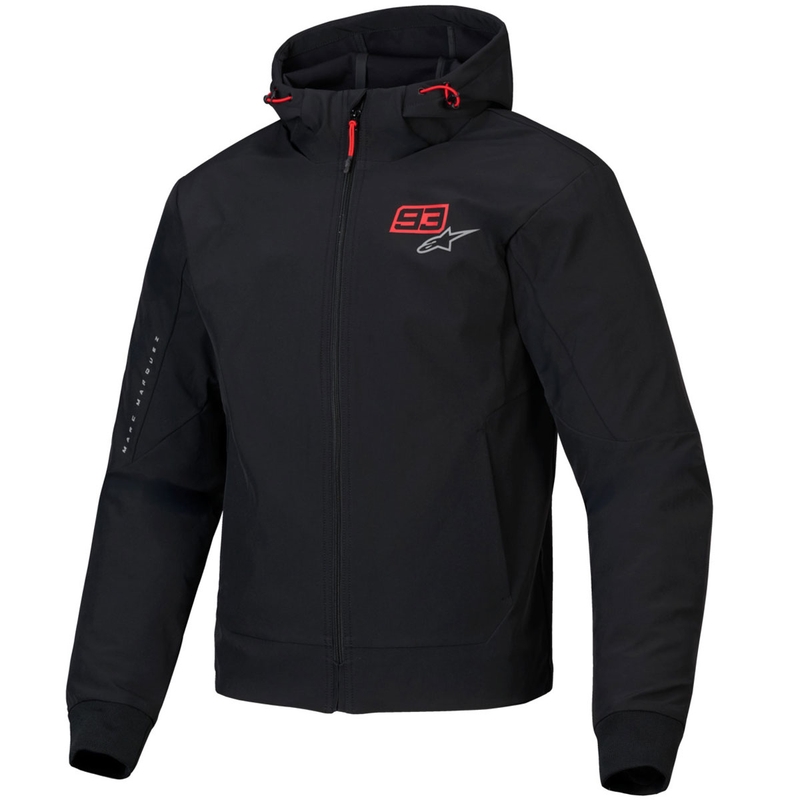 Alpinestars RADIUM TECH HOODIE MM93 motoros pulóver fekete-piros-szürke