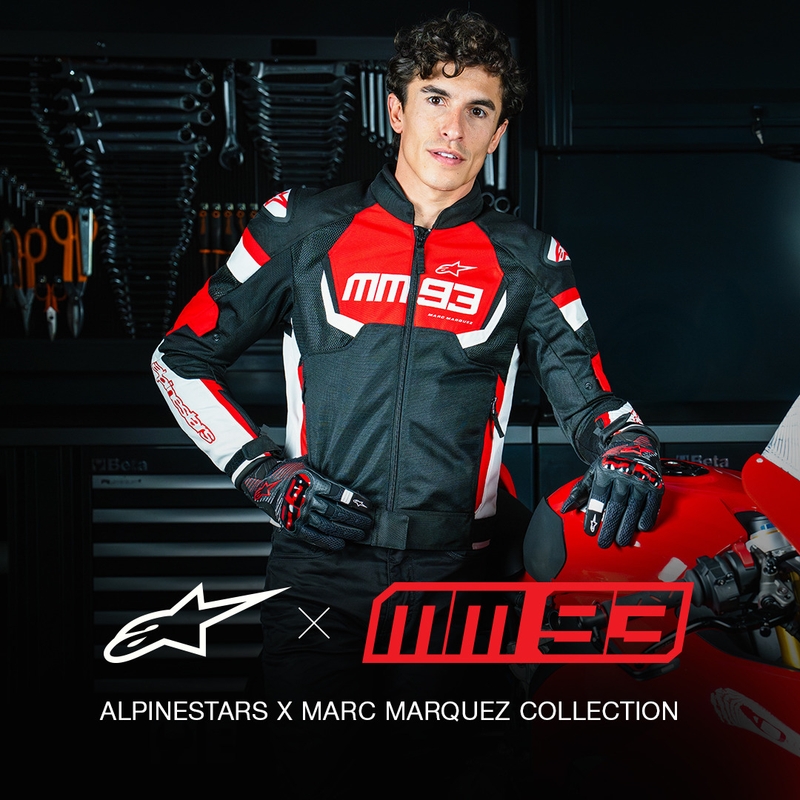 Alpinestars T-SPS Air V2 MM93 kollekció motoros kabát piros-fekete-fehér