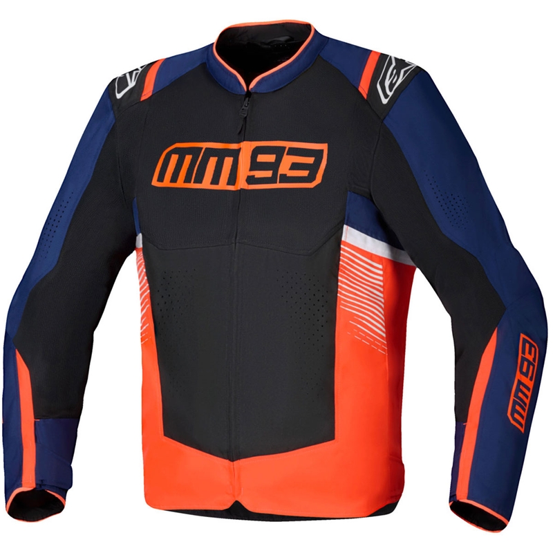 Alpinestars T-SPS Air V2 MM93 kollekció motoros kabát fluo piros-kék-fekete-fehér