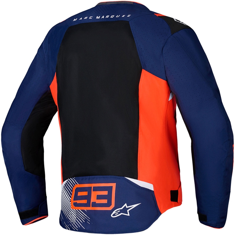 Alpinestars T-SPS Air V2 MM93 kollekció motoros kabát fluo piros-kék-fekete-fehér