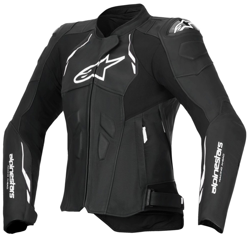 Alpinestars Stella Dusk női motoros bőrkabát fekete-fehér