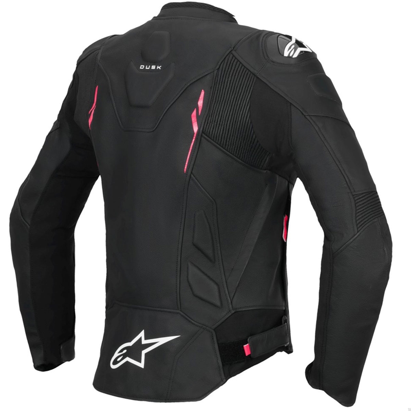 Alpinestars Stella Dusk női motoros bőrkabát fekete-rózsaszín-fehér