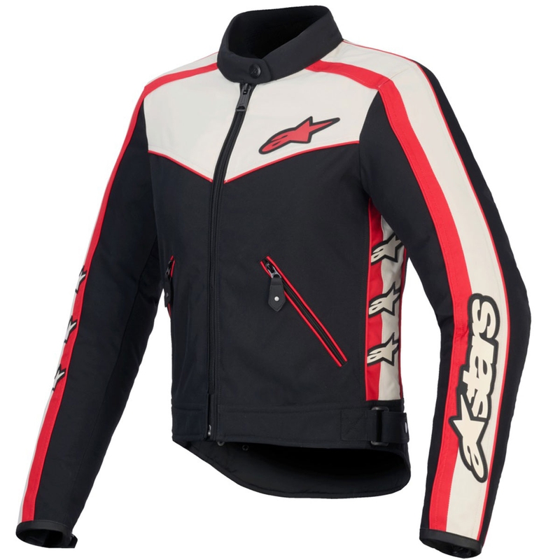 Alpinestars Stella T-Dyno Water Resistant női motoros kabát fekete-bézs-piros