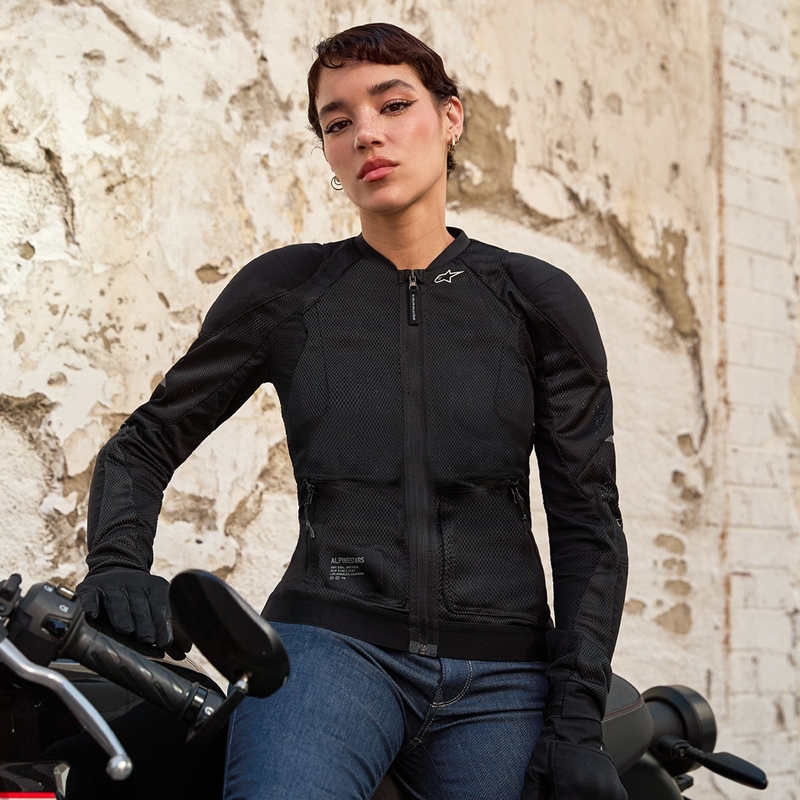 Alpinestars STELLA TROOP-AIR női motoros kabát fekete-fekete
