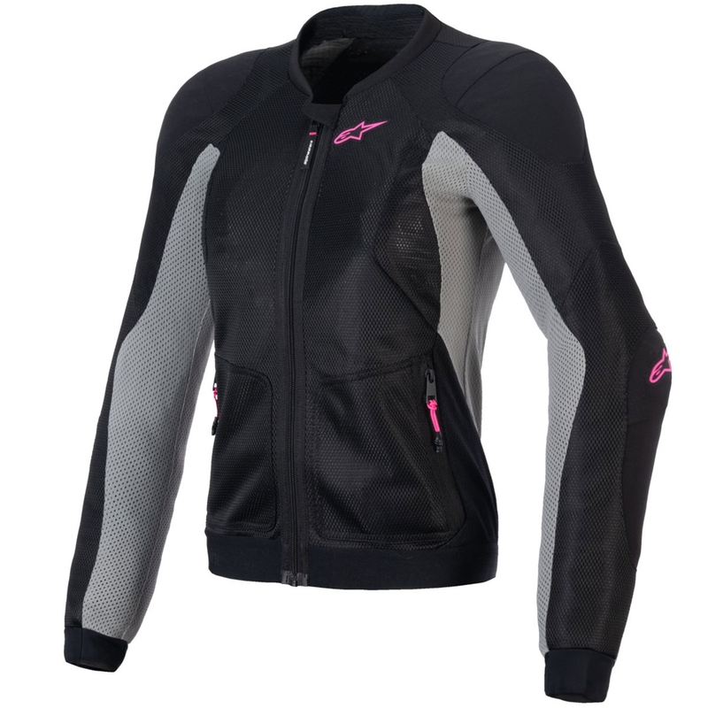 Alpinestars STELLA TROOP-AIR női motoros kabát fekete-szürke-fluorózsaszín