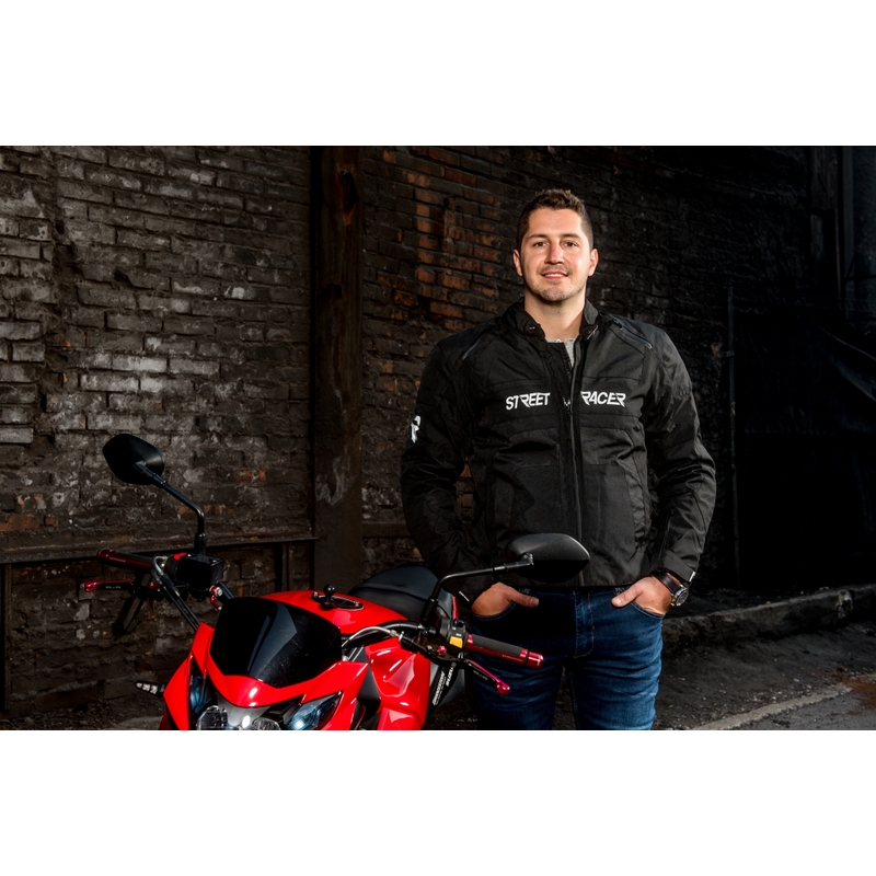 Motoros kabát Street Racer Definit fekete kiárusítás