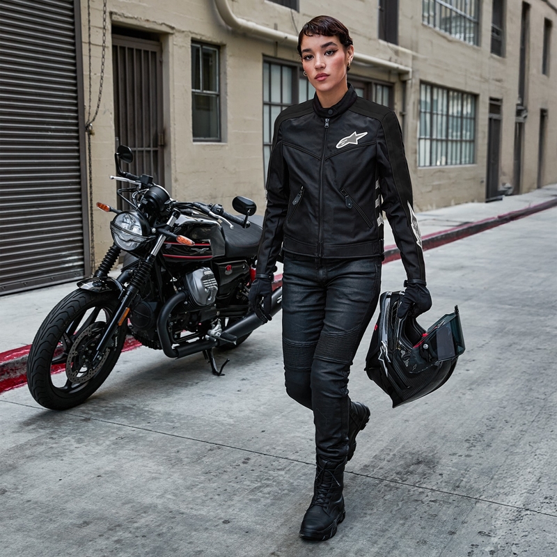 Alpinestars STELLA T-DYNO AIR női motoros kabát fekete-fehér