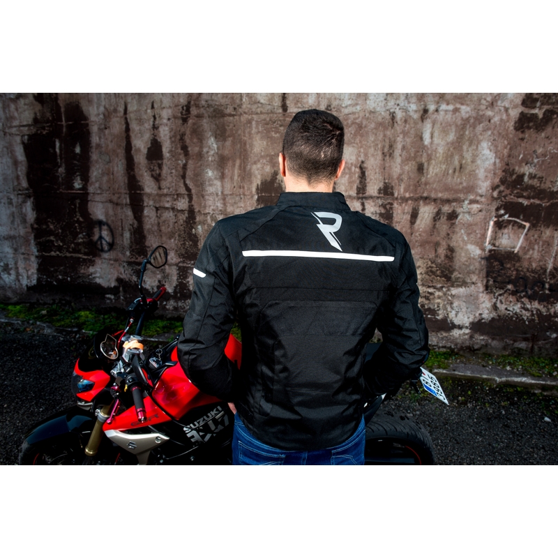 Motoros kabát Street Racer Definit fekete-fehér kiárusítás