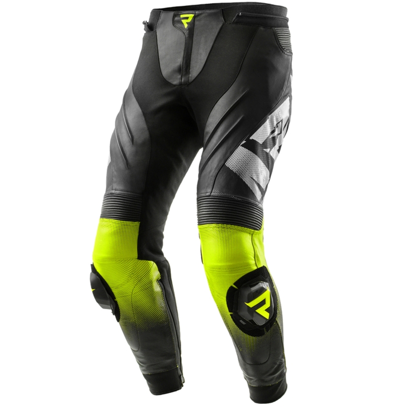 Rebelhorn Inferno motoros bőrnadrág fekete-fluo sárga