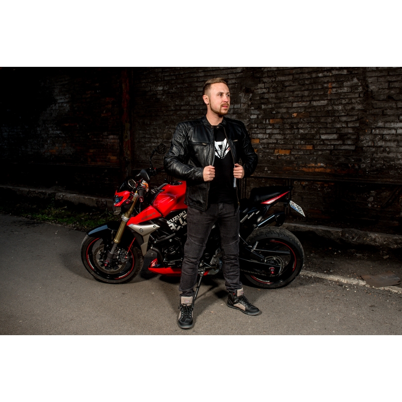 Street Racer Spirit motoros kabát fekete