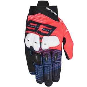 Alpinestars SP X 1 MM93 kollekció motoros kesztyű fluo piros-kék-fekete-fehér