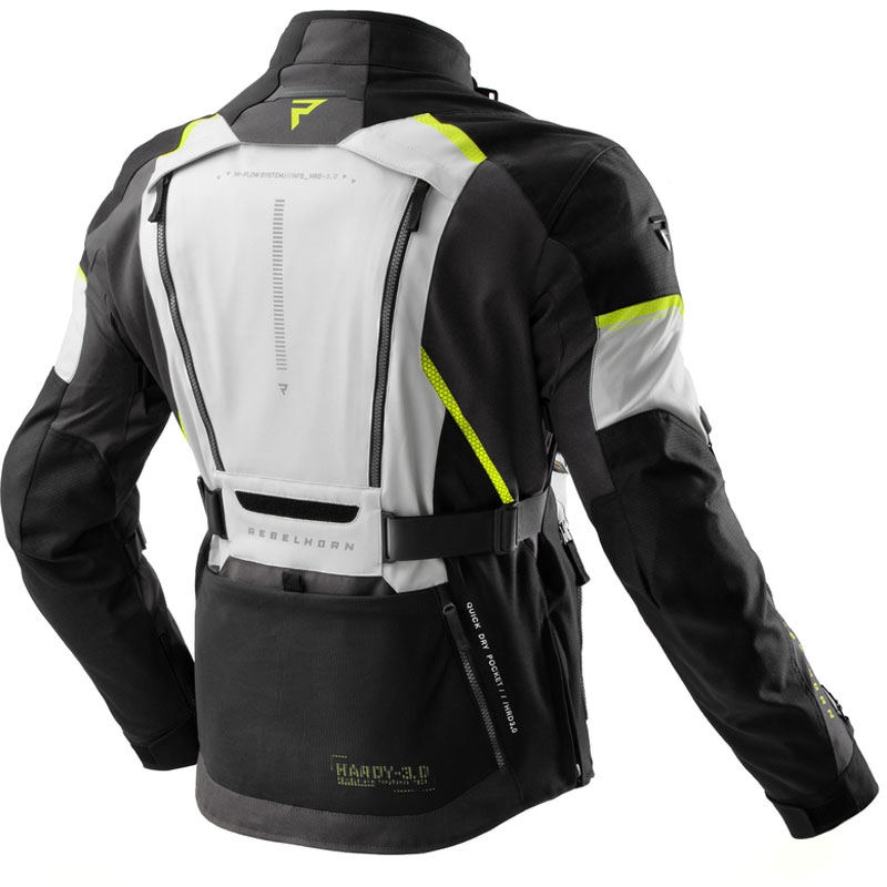 Rebelhorn Hardy 3.0 motoros kabát fekete-szürke-fluo sárga