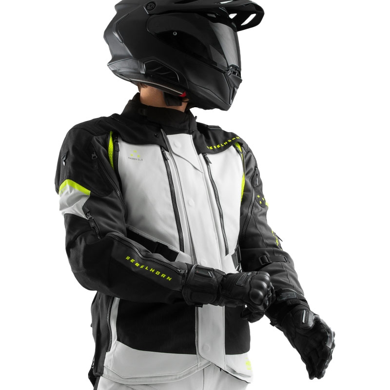 Rebelhorn Hardy 3.0 motoros kabát fekete-szürke-fluo sárga