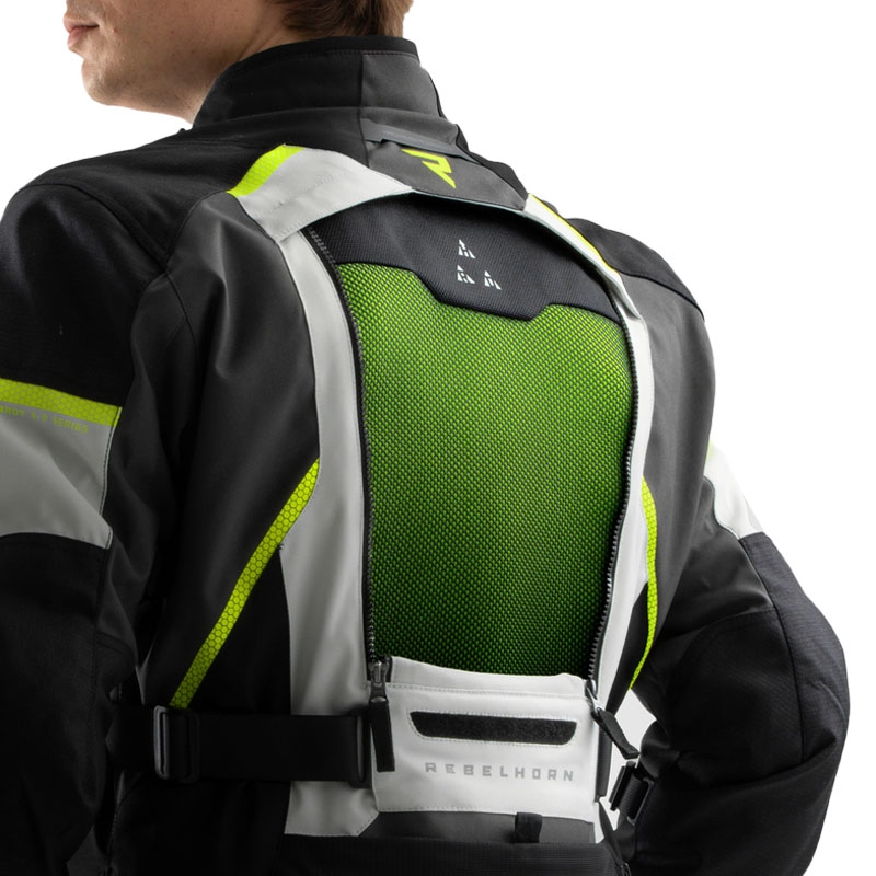 Rebelhorn Hardy 3.0 motoros kabát fekete-szürke-fluo sárga