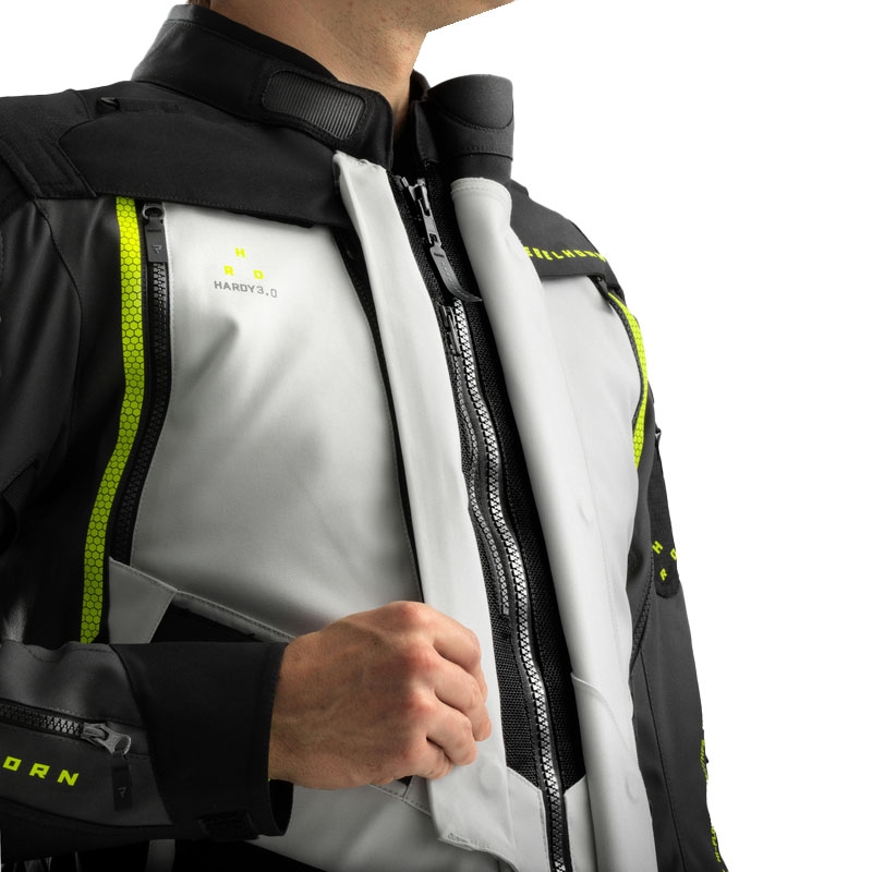 Rebelhorn Hardy 3.0 motoros kabát fekete-szürke-fluo sárga