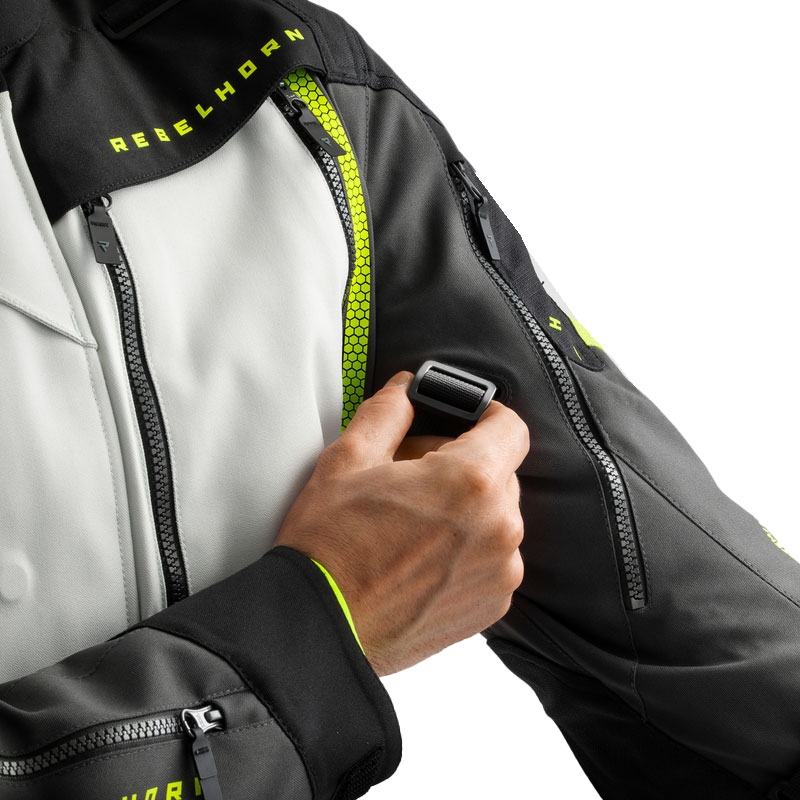 Rebelhorn Hardy 3.0 motoros kabát fekete-szürke-fluo sárga