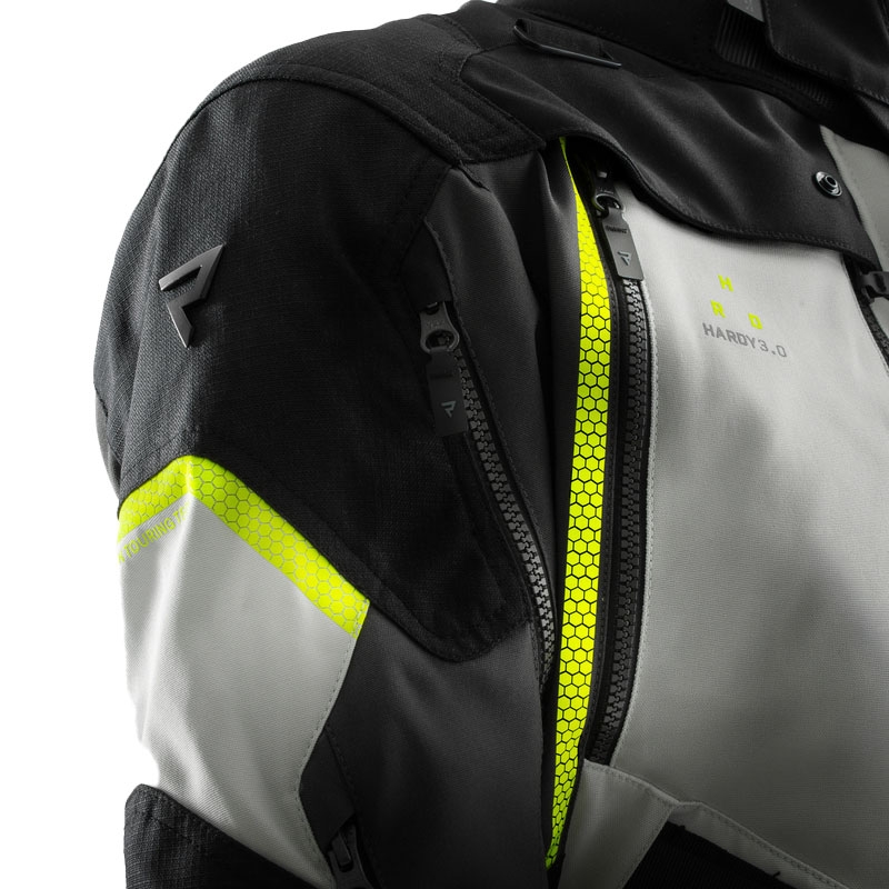 Rebelhorn Hardy 3.0 motoros kabát fekete-szürke-fluo sárga