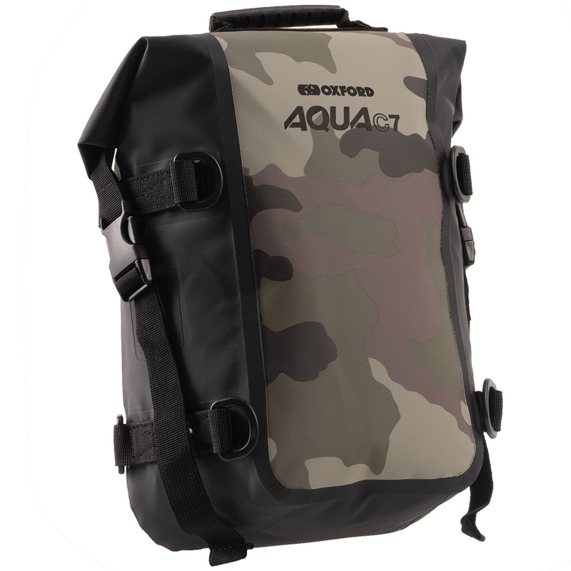 Oxford AQUA C7 Crash Bar bag motoros táska bukókerethez 7 l terepszínű