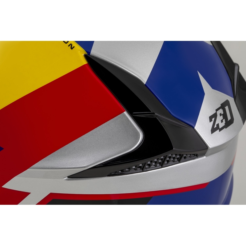 ZED X1.9D TENDO gyerek motokrossz bukósisak gyöngyház kék-piros-sárga-ezüst