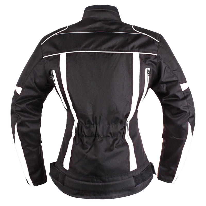 Női motoros kabát RSA Queen fekete-fehér kiárusítás