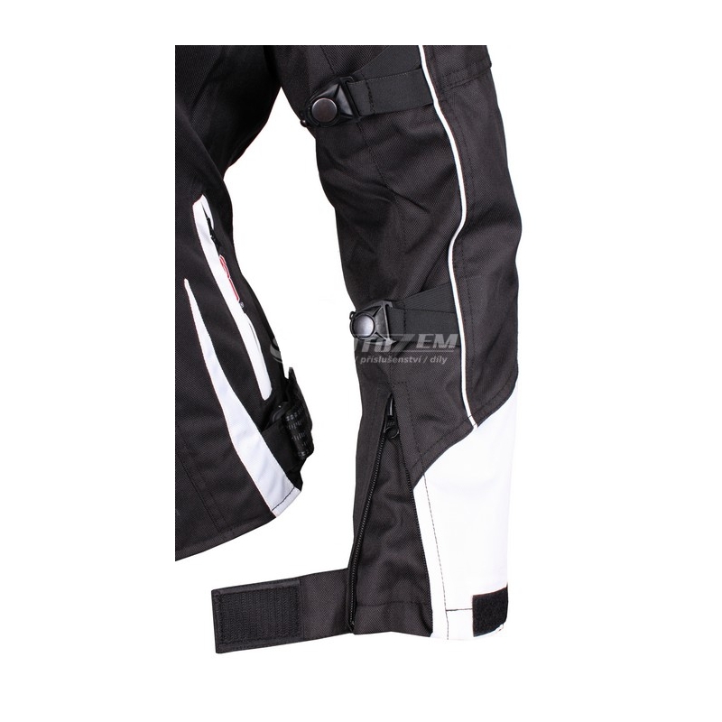 Női motoros kabát RSA Queen fekete-fehér kiárusítás