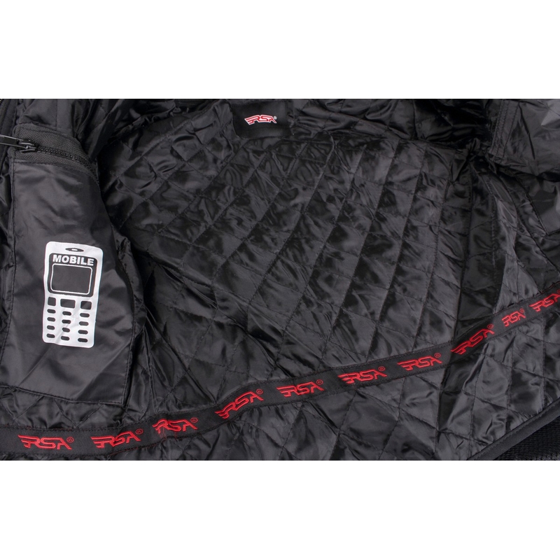 Női motoros kabát RSA Queen fekete-fehér kiárusítás