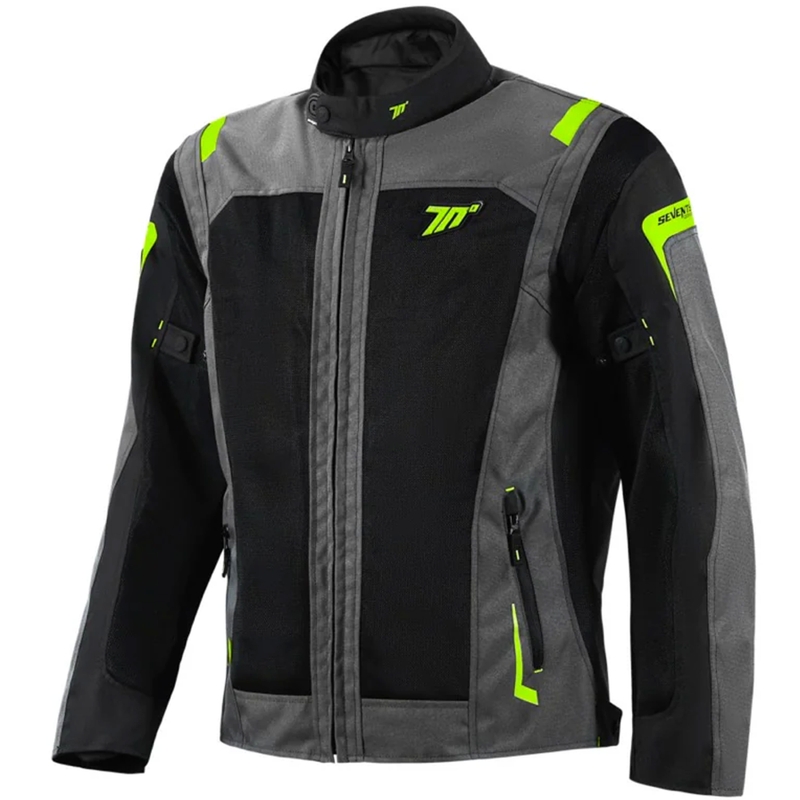 Seventy Degrees SD-JT66 Sahara motoros kabát fekete-fluo sárga