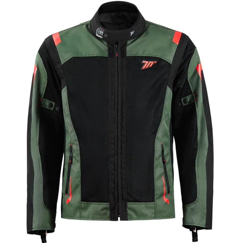 Seventy Degrees SD-JT66 Sahara motoros kabát khaki-piros