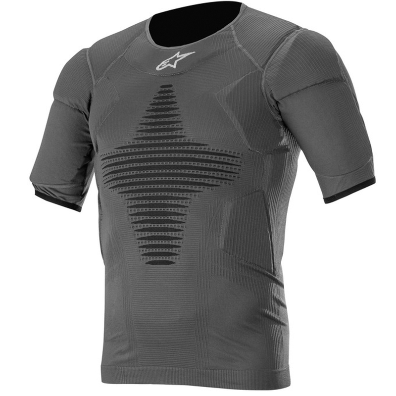 Alpinestars Roost Base rövid ujjú termo póló protektorokkal antracit-fekete
